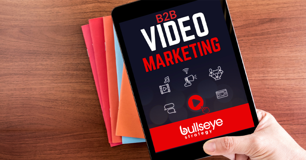 An iPad showing an image about B2B Video Marketing